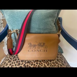 Coach leather cross body with detachable strap